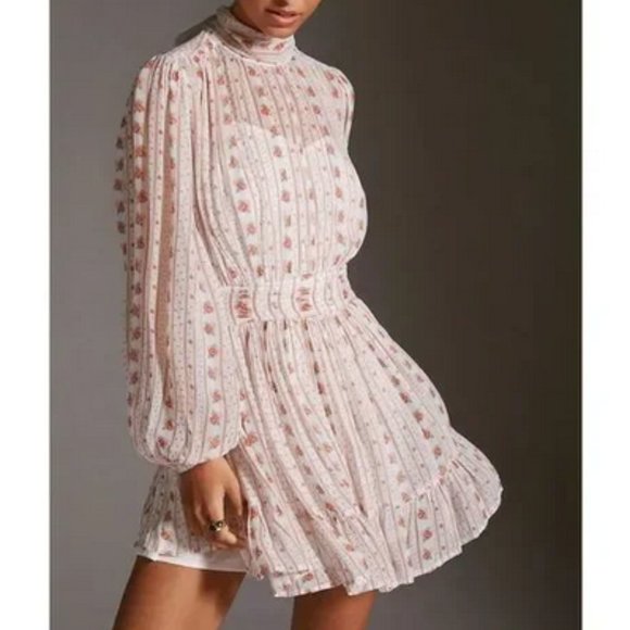 Anthropologie Dresses & Skirts - Anthropologie XL NWT Let Me Be Mock Neck Sheer Mini Dress